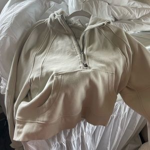 Lululemon Scuba Half Zip Color Bone
